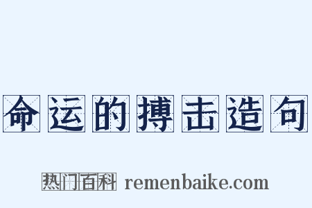 命运的搏击造句是什么意思的图片